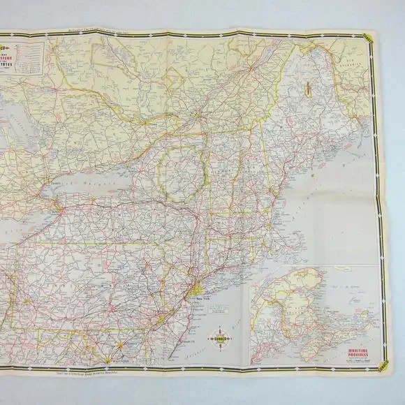 Vintage 1958 SUNOCO Gas Company Road Map Eastern United States - Picture 4 of 12
